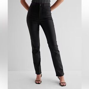 NWT Super High Waisted Black Coated '90s Slim Jeans express women’s NEW